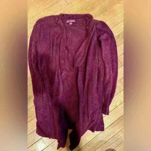 Barefoot Dreams CozyChic Lite Island Wrap Cardigan Burgundy xs/s Women's Sweater